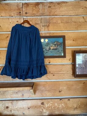 American Eagle Outfitters Navy Tiered Ruffle Mini Skirt